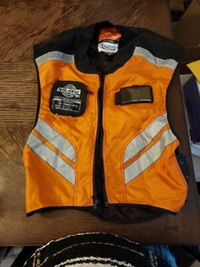 Icon Motorsports Regular Size Orange Black Reflective Mil Spec Safety Vest EUC  - Picture 1 of 4