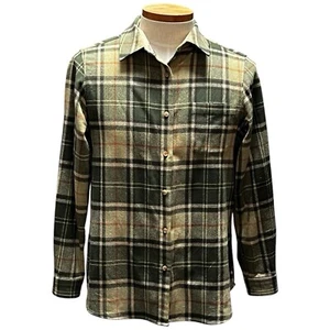 Camisa Pendleton Original Lana Verde Cuadros Para Hombre Manga Larga Con Botones Grande - Imagen 1 de 9