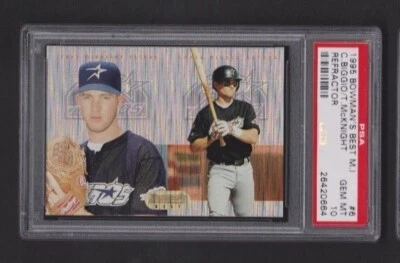 Bowman's Best Refractor #6 1995 Craig Biggio/Mcknight Astro PSA 10 gemas como nuevo Pop3 Foto 1 de 2