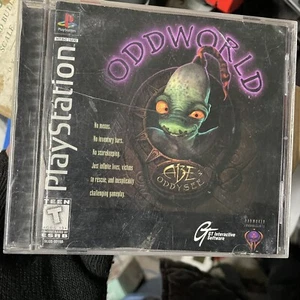 ODDWORLD: ABE'S ODDYSEE FOR PLAYSTATION 1 PS1 COMPLETE Black Label! - Picture 1 of 3