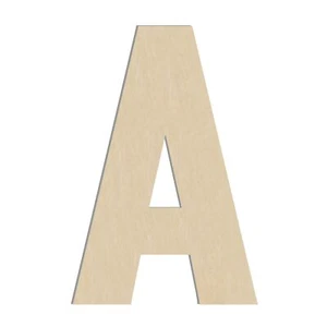 17 Inch Large Wooden Letter A 1/4 in Thick Big Wood Letter for Wall Decor Crafts - Picture 1 of 7