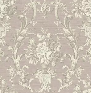 Wallpaper, System Solution, Seidenschimmer, Calyx, Antique Pink, Gray, White, - Picture 1 of 1