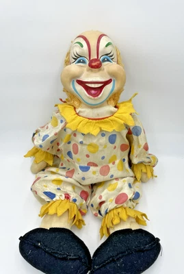 "Muñeca payaso RUSHTON grande de colección creación de estrellas juguete de peluche cara de goma 20""" Foto 1 de 4