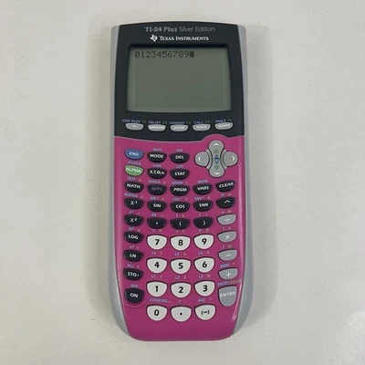 TI-84 Plus Silver Edition Pink Graphing Calculator - Working - No Cover - Image 1 of 4