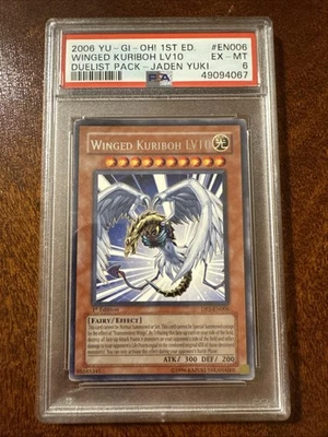 Winged Kuriboh LV10 DP1-EN006 Duelist Pack 1: Jaden Yuki-1st Edition PSA 6 - Image 1 of 2