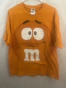 Vintage M&Ms World Candy Orange T Shirt Size XL World Graphic - Picture 1 of 6