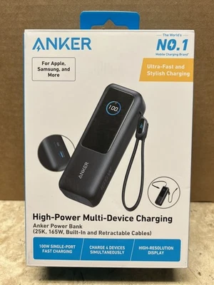 Banco de alimentación para portátil Anker (25K, 165W, cables integrados y retráctiles) Foto 1 de 4