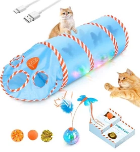 Migipaws Cat Toys, Interactive Cat Toy: Butterfly, Tunnel,Crystal Ball - Picture 1 of 6