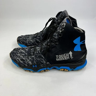 Under Armour жесткий грязи мужской Trail кроссовки черный синий Великобритании 10 Athletic - Изображение 1 из 4