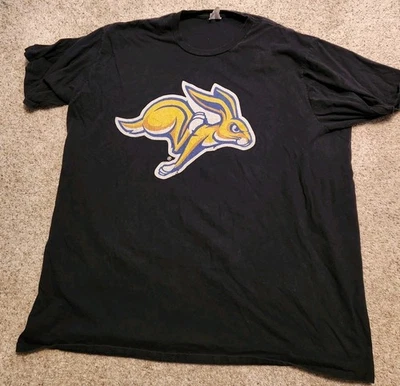 Mens 2XL XXL NCAA SDSU South Dakota State University Jackrabbits T-Shirt Black - Image 1 of 4