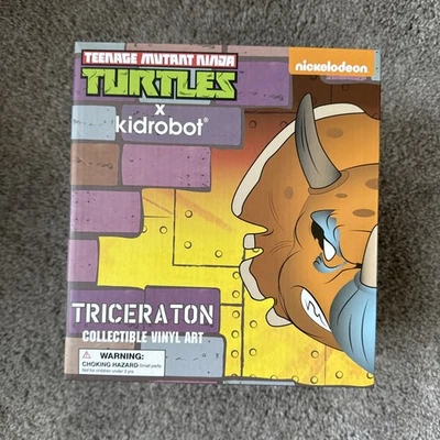 TMNT Kidrobot Series 2 Teenage Mutant Ninja Turtles TRICERATON 7 Inch Vinyl Fig - Image 1 of 3