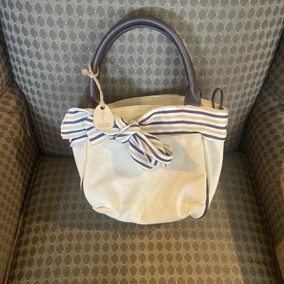 Bolso de mano de verano amarillo para mujer F By Fortuna Valentino con mini cartera y lazo a rayas Foto 1 de 4