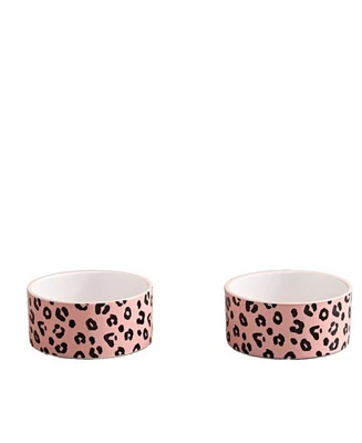 Juicy Couture "Give Me Treats" Juego de cuencos de cerámica para mascotas - Rosa Foto 1 de 4