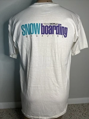 Camiseta vintage Dead Stock años 80 TRANSWORLD Snowboard Magazine NOS XL SIMS BURTON Foto 1 de 4