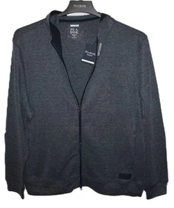 Jos A Bank Traveler Full Zip Hoodie XL Tailored Fit Dark Gray Heather NWT - Picture 1 of 4