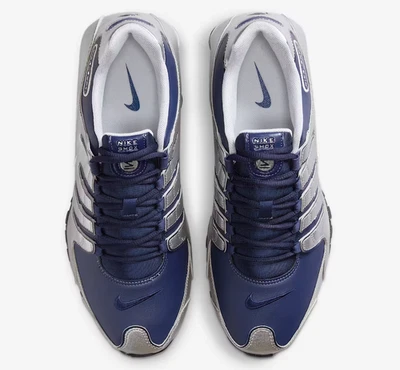 Nike Shox NZ Shoes Midnight Navy Metallic Silver Black Men's | Size 7 - 14 - Image 1 of 4