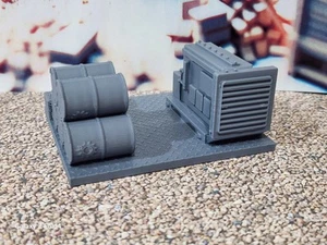 Generador Diesel Combustible Tambores Cajas Calibre O Escala 1:50 Modelos Modelo Tren - Imagen 1 de 11