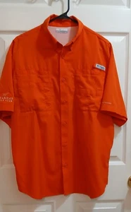 Columbia Sportswear Omni-Shade Short Sleeve Button Up Shirt Medium Free Shipping - Picture 1 of 10