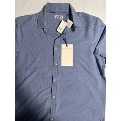 Ike Behar New York Mens Blue Short Sleeve Button Up Shirt - Image 1 of 4