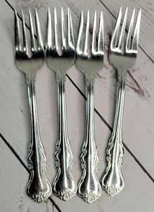 Tenedores de ensalada Colby cubiertos de acero inoxidable Royal Ltd Wallace plata 4 piezas reemplazos - Imagen 1 de 4