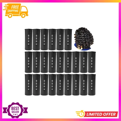 Jumbo Cold Wave Perm Rods Set (24 Pcs) for Women - Large Size Styling Rollers fo - Image 1 of 4