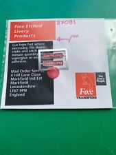 NEW FOX Transfers NAME PLATES For BR CLASS 37 37081 37404 37407 LOCH LONG
