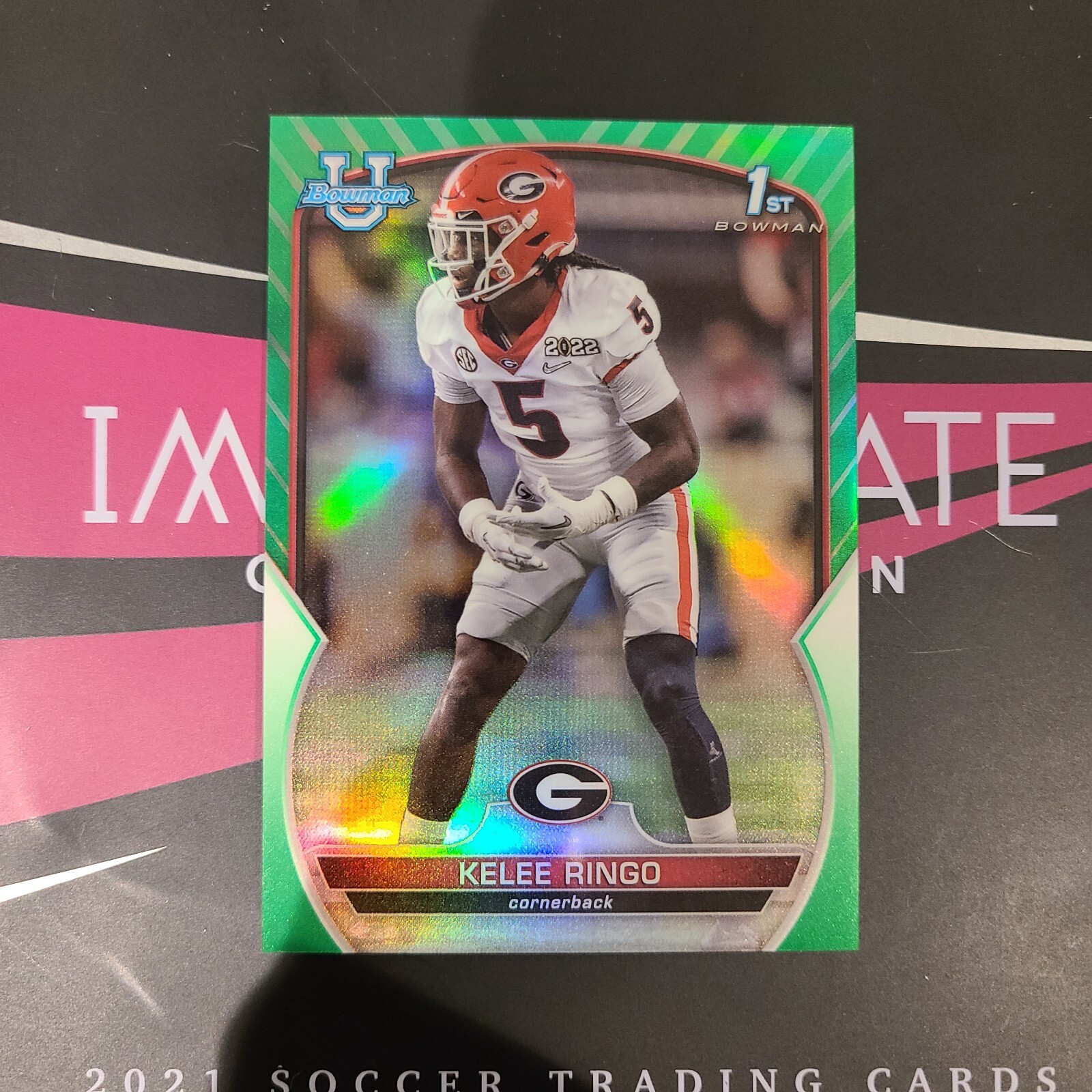 2022 Bowman Chrome University Kelee Ringo  1st Bowman #68 Green Refractor #/99