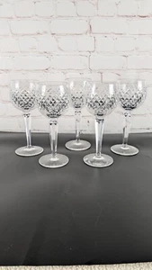 Vintage Waterford Alana Crystal 7.5" Wine Hock Glasses 7oz. EUC set of 5 - Picture 1 of 8