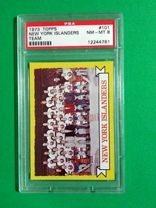 NEW YORK ISLANDERS 1972-73 Topps NHL Card # 101 PSA Grade 8 Rookie Team - Picture 1 of 2