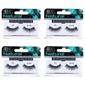 Ardell Natural Lashes False Eyelashes 106 - Black, 4 Pack - Picture 1 of 5