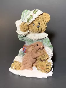 K's Collection 4" Christmas Bear and Bunny Figurine - Picture 1 of 6