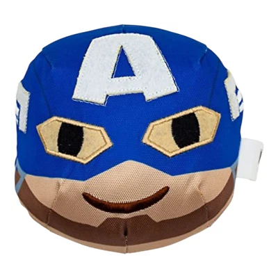 Juguete para perro chirrido cara sonriente Capitán América de Marvel Comics azul/blanco Foto 1 de 4