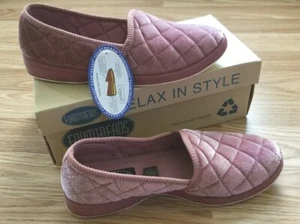 NEW Vintage Foamtreads Women's Slipper Shoes Comfort Sapphire Rose Shoes Sz 6.5 - Picture 1 of 9