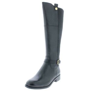 COLE HAAN Womens GALINA LEATHER Riding over the knee boots Black size 5