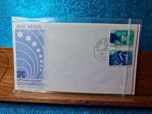 First Day Cover 📮 1972 (2 stamps) 25TH Anniversary SPC 📮Papua New Guinea - Picture 1 of 2
