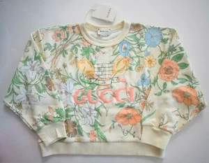 🆕️ Authentic GUCCI KIDS FLORAL Printed TENNIS Sweatshirt Jumper Pullover 8 - Picture 1 of 9