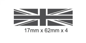 4 x Union Jack  British Flag Stickers for Scooter Motorcycle Car Van Laptop  Etc - Picture 1 of 3