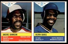 1985 General Mills Baseball Stickers Andre Dawson Alvin Davis Expos Mariners