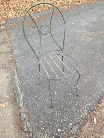 Black Bistro Vintage Wrought Iron Patio Chair Cover