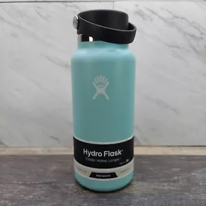 Botella de agua Hydro Flask 32 oz aislada al vacío boca ancha acero inoxidable verde azulado - Imagen 1 de 18