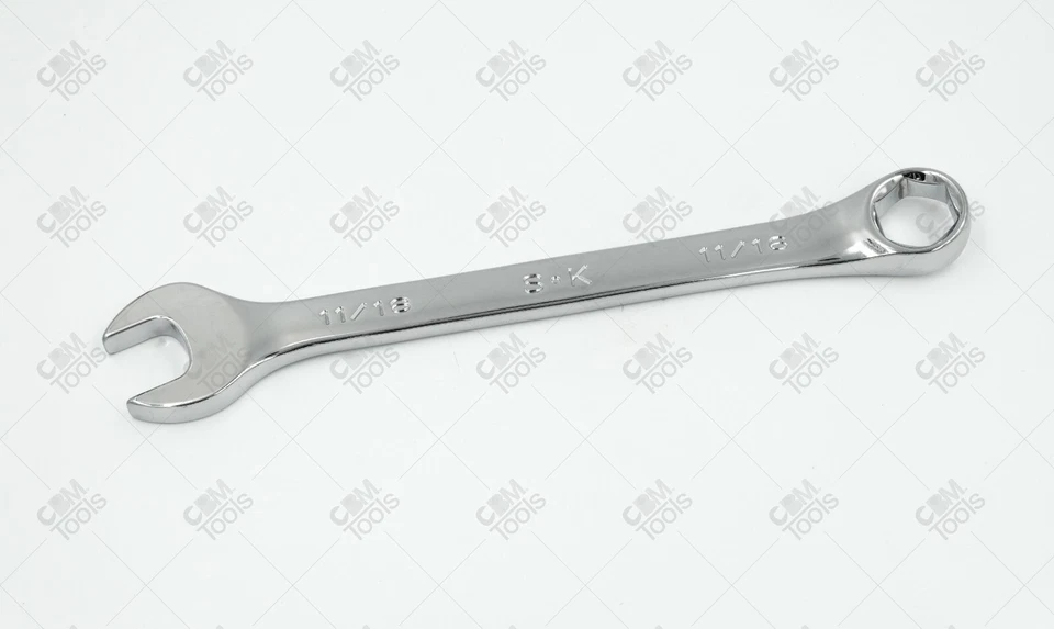 SK Hand Tools 88272 11/16" 6pt SuperKrome Fractional Combination Wrench - Image 1 of 1