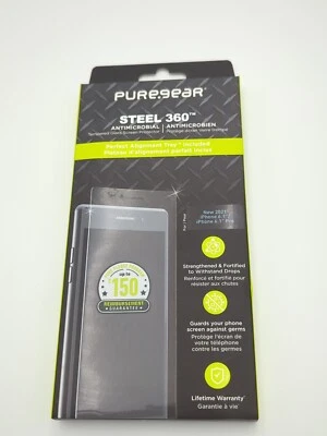 PureGear Steel 360 Tempered Glass for Apple iPhone 13 Pro / iPhone 13 - Clear  - Image 1 of 2