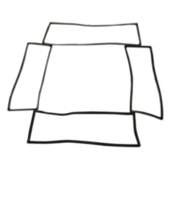 Juego de 4 juntas de ventana lisas para Ford Bronco 1966-1977 Early Foto 1 de 2