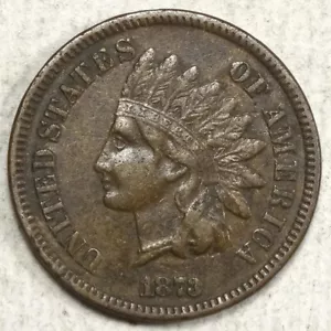 1873 Close 3 Indian Cent, Extremely Fine - Discounted Better Date 0323-01 - Bild 1 von 5