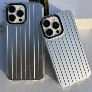 Stripe Silver Case For iPhone 16 Pro max 15 14 Pro 11 12 Promax 13 13Pro 13 - Picture 1 of 7