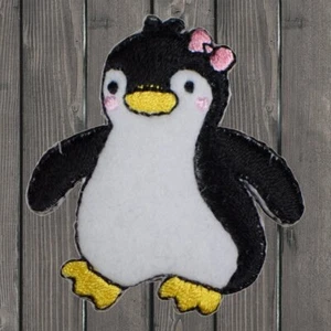Girl Penguin Embroidered Patch — Iron On - Picture 1 of 1