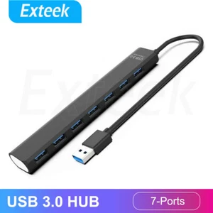 Multi USB 3.0 Hub 7-Port High Speed 5Gbps Slim Compact Expansion Smart Splitter - Picture 1 of 12