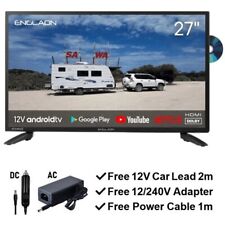 ENGLAON 27" Full HD LED Android 11 Smart 12V TV DVD Combo& Bluetooth for Caravan