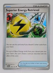 Superior Energy Retrieval 189/193 Paldea Evolved Trainer Item Pokemon TCG Karte - Bild 1 von 3