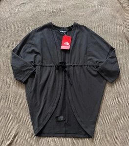 The North Face Women’s Sweater Black Side Tie Around V Neck Sz Xs NWT - Picture 1 of 7